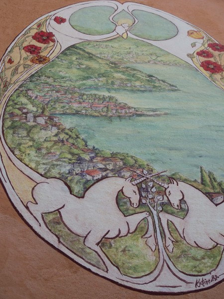 detaljer af kalkmaleri Lindehuset