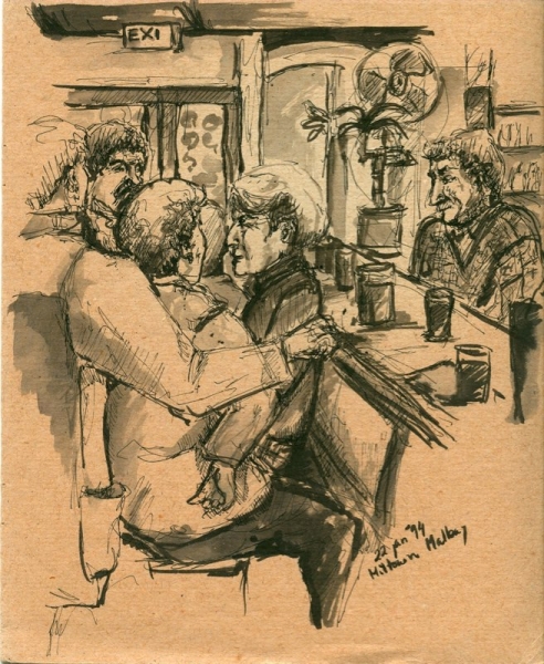 illustration af bar i Irland